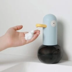 MUID Duck- Automatische Zeepdispenser - Handwas Schuimzeepdispenser Voor Kinderen - Zeeppompje-Oplaadbaar-Foam Technologie- Touchless Infrarood Sensor-Lichtblauw - 400ml - 10.35cm*11.5cm*19.5cm -Badkamer Accessoires Winkel 1200x1200 11