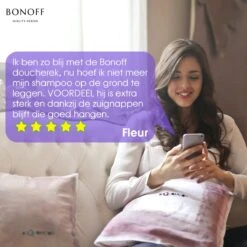 Bonoff Doucherek Zwart – 2 Laags - Doucherek Zonder Boren - Zwart – Doucherek Hangend - Badkamerrek –RVS – Badkamer Accessoires – Stijlvol -Badkamer Accessoires Winkel 1200x1200 1133