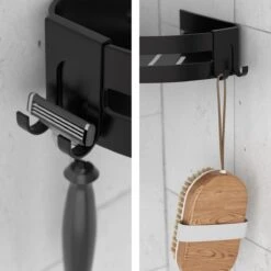 Sanicraft® Doucherekje - Doucherekje Zonder Boren - Geschikt Voor Elk Type Muur - Doucherekje Hangend - Doucheplank - Doucherekje Hoek - Doucherekje Zwart -Badkamer Accessoires Winkel 1200x1200 1136