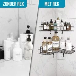 Strex Doucherek Hoekvorm - 2 Stuks - Bevestigen Zonder Boren Of Schroeven -Badkamer Accessoires Winkel 1200x1200 1158
