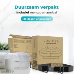 Luxe Doucherek Zonder Boren – 1/2/3 Laags – 32 Cm – Hangend – Aluminium – Zwart -Badkamer Accessoires Winkel 1200x1200 1171