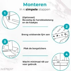 Luxe Doucherek Zonder Boren – 1/2/3 Laags – 32 Cm – Hangend – Aluminium – Zwart -Badkamer Accessoires Winkel 1200x1200 1174