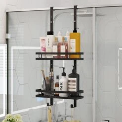 Doucherek Zonder Boren – Doucherek Zwart – Doucherek Hangend – Badkamer Organizer – Douche Organizer - Doucherekje - Doucherekje Zonder Boren -Badkamer Accessoires Winkel 1200x1200 1176