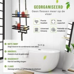 Doucherek Zonder Boren – Doucherek Zwart – Doucherek Hangend – Badkamer Organizer – Douche Organizer - Doucherekje - Doucherekje Zonder Boren -Badkamer Accessoires Winkel 1200x1200 1178
