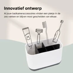 Merkloos Tandenborstelhouder Vrijstaand - Badkamer Organizer Met Lekbak - Badkamer Accessoires - 6 Sorteervakken - Tandenborstel - Wit Met Zwart 12 Merkloos Tandenborstelhouder Vrijstaand - Badkamer Organizer Met Lekbak - Badkamer Accessoires - 6 Sorteervakken - Tandenborstel - Wit Met Zwart -Badkamer Accessoires Winkel 1200x1200 1273