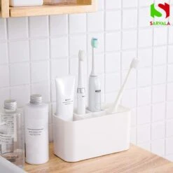 Tandenborstelhouder - Wastafelmeubel - Vrijstaand Of Wandgemonteerd - Wit -Badkamer Accessoires Winkel 1200x1200 1298