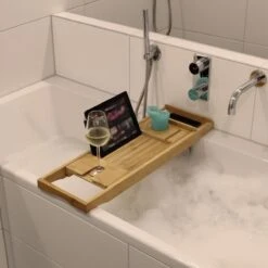 IVOL Badplank Bamboe - Badplank Hout Met Badrek Houders - Uitschuifbaar - 75 Tot 110 Cm 19 IVOL Badplank Bamboe - Badplank Hout Met Badrek Houders - Uitschuifbaar - 75 Tot 110 Cm -Badkamer Accessoires Winkel 1200x1200 1326