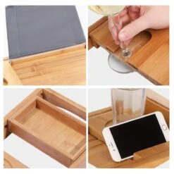 LifeGoods Badplank - Uitschuifbaar - Voor In Bad - 74.5 Tot 108.5 Cm - Met Houder - Hout -Badkamer Accessoires Winkel 1200x1200 1332