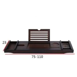 Merkloos Decopatent® Badplank - Uitschuifbaar 75 -> 110 Cm - Verstelbaar Bamboe Badrekje Voor In Bad - Boekenhouder - Tablethouder - Bruin -Badkamer Accessoires Winkel 1200x1200 1381