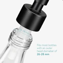 Navaris Roestvrijstalen Zeepdispenserkop Set X2 - Opschroefbare Pompkop Voor Flessen - 26-28 Mm Mondstuk Voor Vloeistof, Lotion - Zwart -Badkamer Accessoires Winkel 1200x1200 1410
