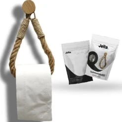 Jelta Toiletrolhouder Zonder Boren- Wc Rolhouder - Zuignap - Zelfklevend - Hout En Touw -Badkamer Accessoires Winkel 1200x1200 142