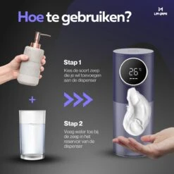 Lavrai - Automatische Zeepdispenser - Zeeppompje - Met LCD Scherm - Opldaadbaar - En Infrarood Sensor 16 Lavrai - Automatische Zeepdispenser - Zeeppompje - Met LCD Scherm - Opldaadbaar - En Infrarood Sensor -Badkamer Accessoires Winkel 1200x1200 1481