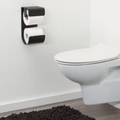 Sealskin Brix - Toiletrolhouder Dubbel - Zwart 16 Sealskin Brix - Toiletrolhouder Dubbel - Zwart -Badkamer Accessoires Winkel 1200x1200 149