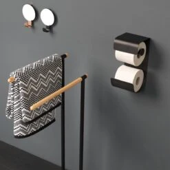 Sealskin Brix - Toiletrolhouder Dubbel - Zwart 17 Sealskin Brix - Toiletrolhouder Dubbel - Zwart -Badkamer Accessoires Winkel 1200x1200 150