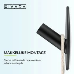 Handdoekhaakjes Zelfklevend - Zwart - Haakjes Handdoek 2st - Badkamer & Keuken -Badkamer Accessoires Winkel 1200x1200 152