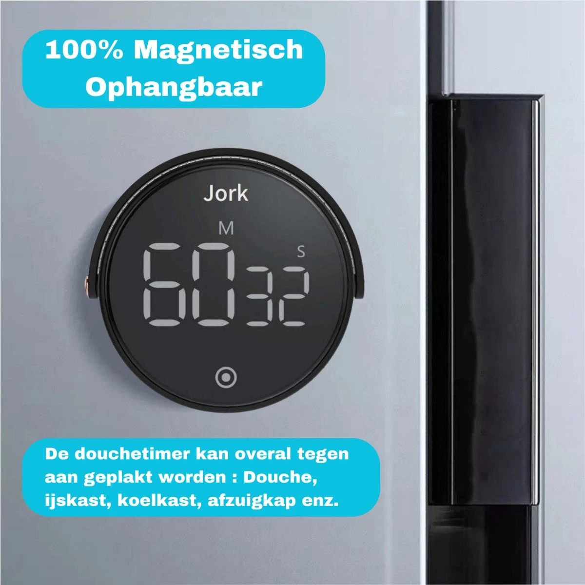 Jork - Douche Timer - Douchetimer - Badkamer Klok - Doucheklok - Kookwekker Analoog - Douchetimer 5 Minuten - Douchetimer Waterdicht - Inclusief Batterijen - 3x AAA - IPX8 Waterdicht 5 Jork - Douche Timer - Douchetimer - Badkamer Klok - Doucheklok - Kookwekker Analoog - Douchetimer 5 Minuten - Douchetimer Waterdicht - Inclusief Batterijen - 3x AAA - IPX8 Waterdicht - Afbeelding 3