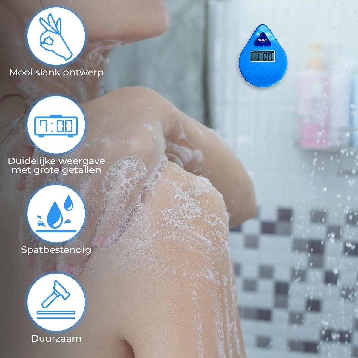 Merkloos Douche Timer - Timer Douche - Water Besparend - Tijd Besparend - Showertimer - Douche Wekker - Douche Klok - Douche Timer Digitaal - Douchetimer 5 Minuten - Spatwaterdichte Timer 5 Merkloos Douche Timer - Timer Douche - Water Besparend - Tijd Besparend - Showertimer - Douche Wekker - Douche Klok - Douche Timer Digitaal - Douchetimer 5 Minuten - Spatwaterdichte Timer - Afbeelding 3