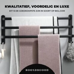 Merkloos Soondsgood Luxe 3 Laags Handdoekrek - Zelfklevend Of Boren - Zwart - Eenvoudige Installatie - Badkamer - Handdoekenrek - Handdoekhouder - 30x14x25cm -Badkamer Accessoires Winkel 1200x1200 1607