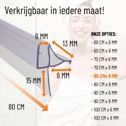 Simple Fix Lekstrip - Douchestrip - Waterkering - 80CM Lang - 6MM Glasdikte - Lekdorpel -Badkamer Accessoires Winkel 1200x1200 1657