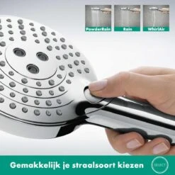 Hansgrohe Raindance Select S - Handdouche 120 PowderRain - 3 Straalsoorten - Chroom -Badkamer Accessoires Winkel 1200x1200 1660