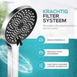 ZIGLA - Waterbesparende Douchekop - Douchekoppen - Regendouche - Hoge Druk - 3 Standen - Handdouche - Chrome 13 ZIGLA - Waterbesparende Douchekop - Douchekoppen - Regendouche - Hoge Druk - 3 Standen - Handdouche - Chrome -Badkamer Accessoires Winkel 1200x1200 1673