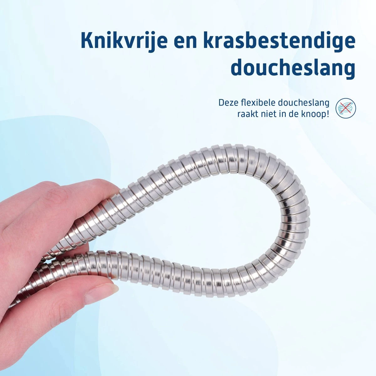 Saqu Express Doucheslang 175 Cm - Chroom 4 Saqu Express Doucheslang 175 Cm - Chroom - Afbeelding 2