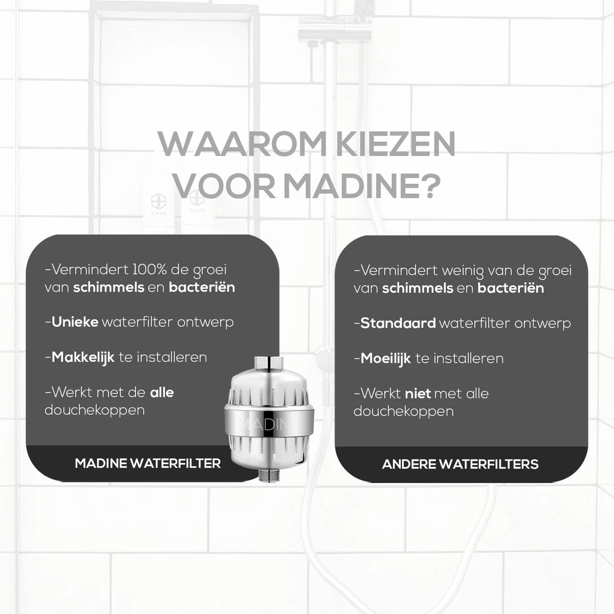 Madine Professionele Douchefilter - Waterfilter Voor Douchekop - Shower Filter - Waterfilter - Kraanfilter 8 Madine Professionele Douchefilter - Waterfilter Voor Douchekop - Shower Filter - Waterfilter - Kraanfilter - Afbeelding 6