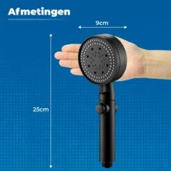 Imperatoris | DoucheSet - Douchekop Met Slang, Houder & Badmuts/Douchemuts - Waterbesparend – Hoge Druk – Regendouche - Zwart Mat -Badkamer Accessoires Winkel 1200x1200 1822