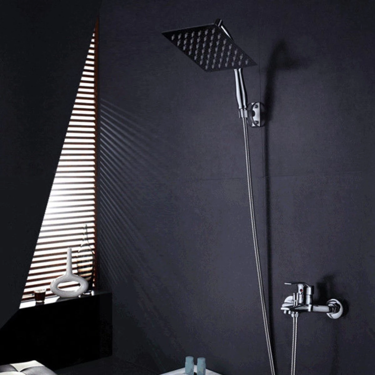 Regendouchekop XL Deluxe - ø28 Cm - Met Slang En Houder - Tijdelijk Met Cadeau - Douchekop - Regendouche - Handdouche - Hoge Druk - Roestvrij Staal - Wellness - Spa 4 Regendouchekop XL Deluxe - ø28 Cm - Met Slang En Houder - Tijdelijk Met Cadeau - Douchekop - Regendouche - Handdouche - Hoge Druk - Roestvrij Staal - Wellness - Spa - Afbeelding 2