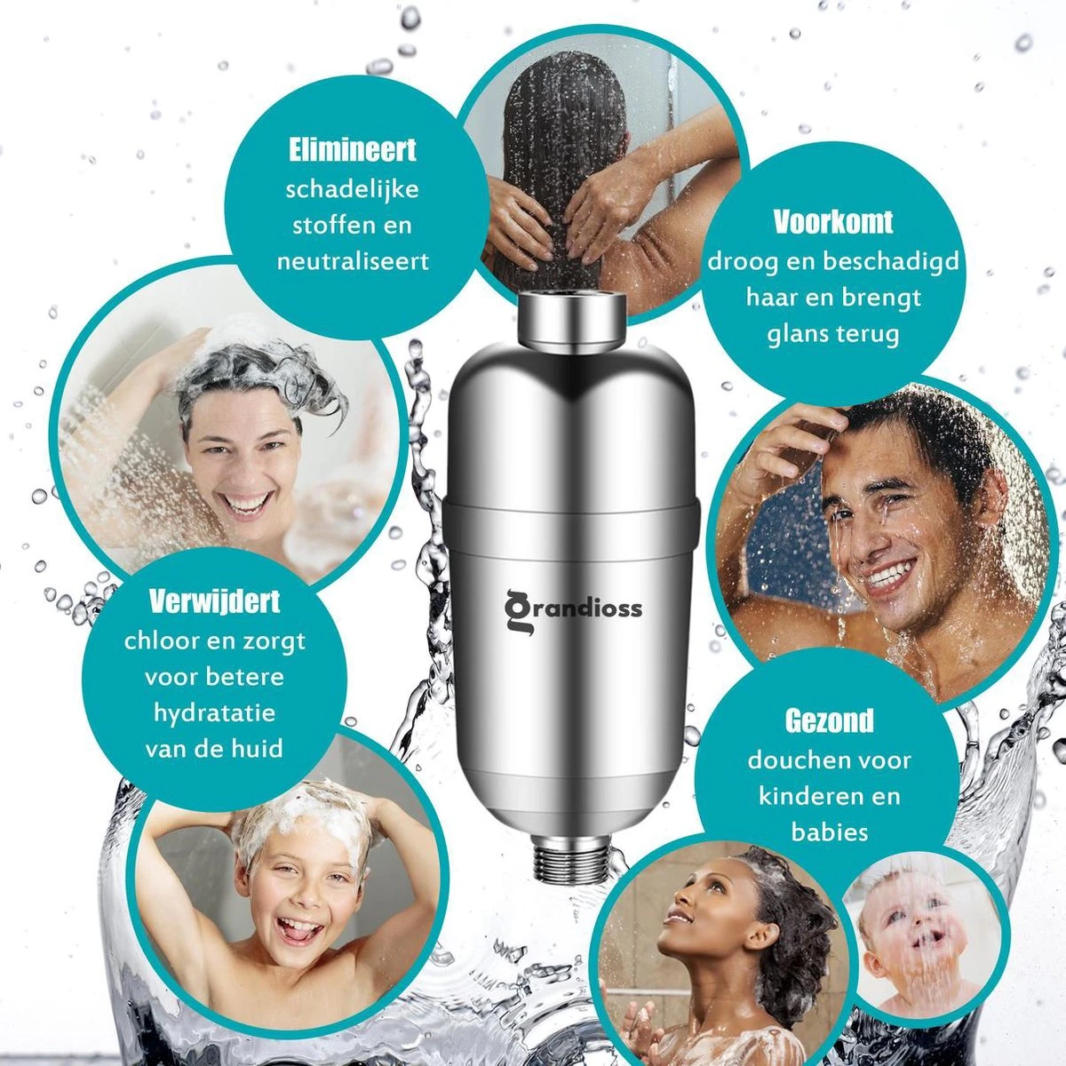 Universele Douchefilter Met Anti Kalk Filter En 15 Filtratie Lagen 7 Universele Douchefilter Met Anti Kalk Filter En 15 Filtratie Lagen - Afbeelding 5