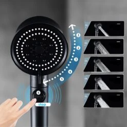 Merkloos Waterbesparende Douchekop - Handdouche - Regendouche - Met ECO STOP Knop - 5 Standen - ABS - Zwart 20 Merkloos Waterbesparende Douchekop - Handdouche - Regendouche - Met ECO STOP Knop - 5 Standen - ABS - Zwart -Badkamer Accessoires Winkel 1200x1200 1869