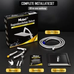 Regendouchekop Deluxe - ø 28CM - Douchekop Met Doucheslang En Douchekophouder - RVS -Badkamer Accessoires Winkel 1200x1200 1887