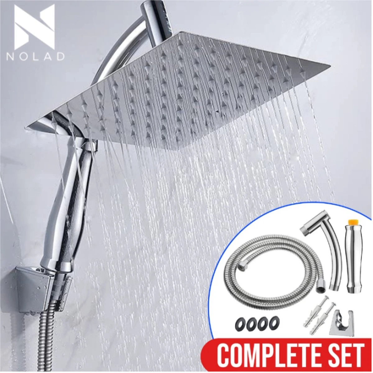 Merkloos Regendouchekop Deluxe | ø 35 Cm | Douchekop Met Slang En Houder | Douchekop | Doucheslang | Douchekophouder | Complete Doucheset | Roestvrij Staal | 360° Draaibaar | Badkamer Accessoires | Elite Pure Chrome Collection 2022 3 Merkloos Regendouchekop Deluxe | ø 35 Cm | Douchekop Met Slang En Houder | Douchekop | Doucheslang | Douchekophouder | Complete Doucheset | Roestvrij Staal | 360° Draaibaar | Badkamer Accessoires | Elite Pure Chrome Collection 2022