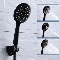 IBright Douchekop Met Slang – Mat Zwart - 3 Functies – Handdouche – Hoofddouche Inclusief Wandhouder Zonder Boren 7 IBright Douchekop Met Slang – Mat Zwart - 3 Functies – Handdouche – Hoofddouche Inclusief Wandhouder Zonder Boren -Badkamer Accessoires Winkel 1200x1200 1933