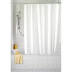 WENKO Anti-schimmel Douchegordijn Uni Wit 180x200cm Polyester Inclusief Ophangringen -Badkamer Accessoires Winkel 1200x1200 2004