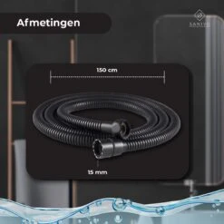 Doucheslang 150 Cm Chroom Zwart – Metaal – Anti-knik – Draaiaansluiting -Badkamer Accessoires Winkel 1200x1200 2092