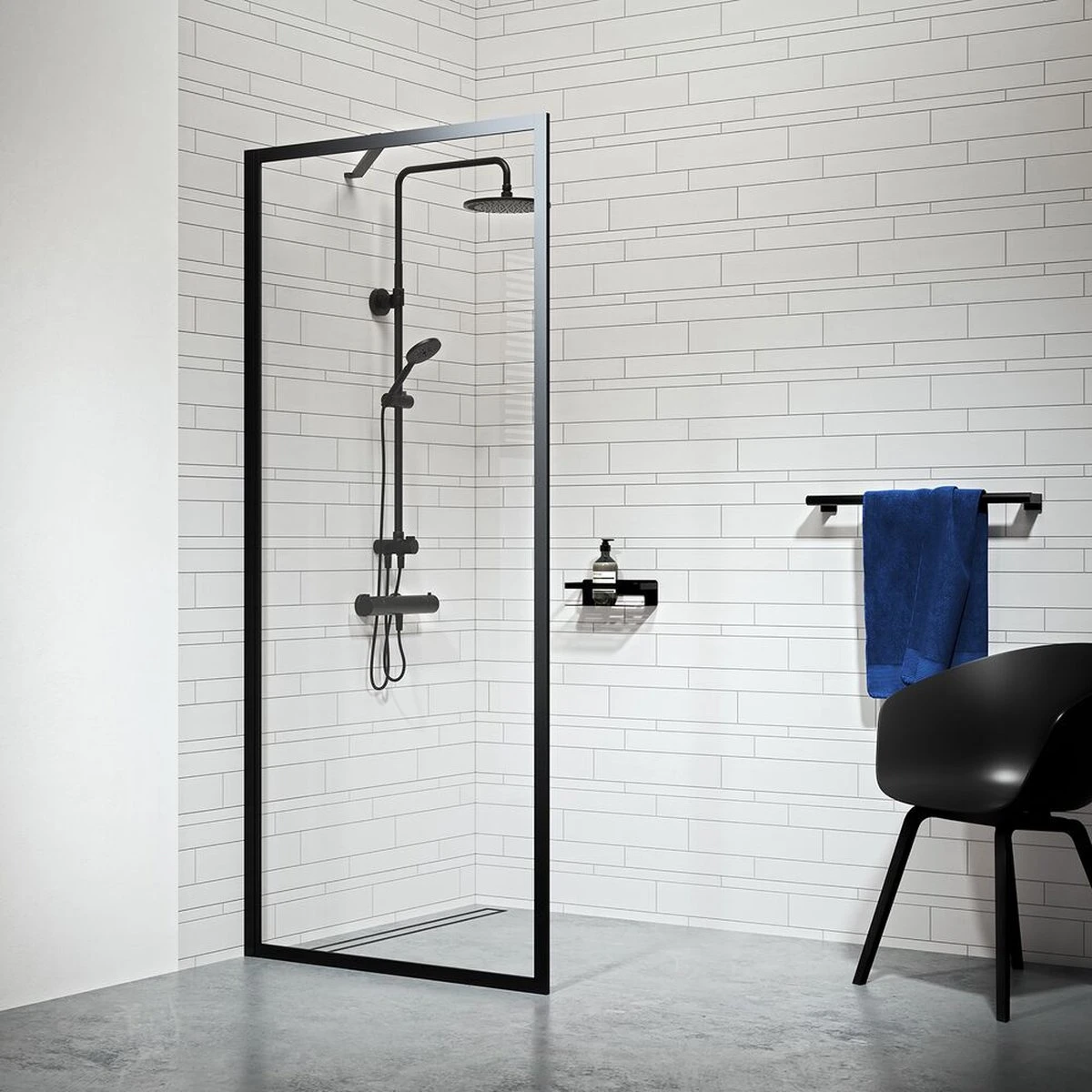 Tiger Tyne Doucheset - Regendouche Ø 22,5 Cm - Handdouche Ø 12 Cm - 3 Standen - Mat Zwart 6 Tiger Tyne Doucheset - Regendouche Ø 22,5 Cm - Handdouche Ø 12 Cm - 3 Standen - Mat Zwart - Afbeelding 4