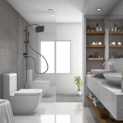 Niceey Doucheset - Regendouche - Handdouche - Verstelbaar - Vierkant - Mat Zwart -Badkamer Accessoires Winkel 1200x1200 2174