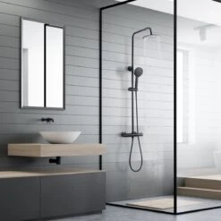 LOMAZOO Regendouche Met Thermostaatkraan - Doucheset Zwart - Regendoucheset - Zwart [COOPER] -Badkamer Accessoires Winkel 1200x1200 2221