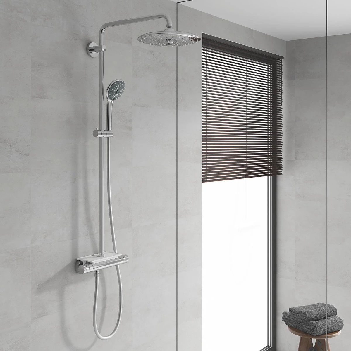 GROHE Vitalio Joy 260 Regendouche - ø 26 Cm - Zonder Cooltouch - Met Planchet 6 GROHE Vitalio Joy 260 Regendouche - ø 26 Cm - Zonder Cooltouch - Met Planchet - Afbeelding 4