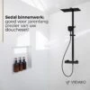 Viidako Kimii Doucheset Opbouw Compleet – Mat Zwart – Vierkant 30 Cm X 30 Cm - Sedal Binnenwerk -Thermostaatkraan – Zeer Goede Kwaliteit – RVS En Messing – Design -Badkamer Accessoires Winkel 1200x1200 2269