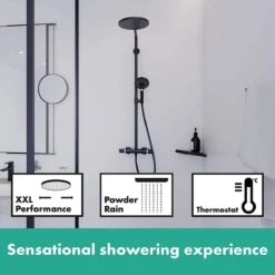 Hansgrohe Crometta S 240 Showerpipe - 1jet - Incl. Thermostaat - Chroom -Badkamer Accessoires Winkel 1200x1200 2278