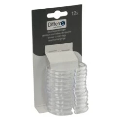 Differnz Douchegordijnringen - Transparant - Kunststof - 6 X 4 Cm - 12 Stuks -Badkamer Accessoires Winkel 1200x1200 2317