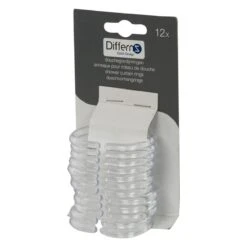 Differnz Douchegordijnringen - Transparant - Kunststof - 6 X 4 Cm - 12 Stuks -Badkamer Accessoires Winkel 1200x1200 2318