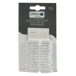 Differnz Douchegordijnringen - Transparant - Kunststof - 6 X 4 Cm - 12 Stuks -Badkamer Accessoires Winkel 1200x1200 2319