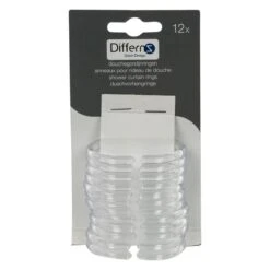 Differnz Douchegordijnringen - Transparant - Kunststof - 6 X 4 Cm - 12 Stuks -Badkamer Accessoires Winkel 1200x1200 2320