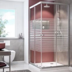 Schulte Douchecabine - Sunny Hoekinstap Met Schuifdeuren - Groot Verstelbereik 73,5 Tot Max. 88,5 Cm Hoogte 180 Cm - Zilverkleur Profiel- Veiligheidsglas Met Een Streepdecor - Montage Op Douchebak Of Direct Op De Douchevloer. -Badkamer Accessoires Winkel 1200x1200 2326