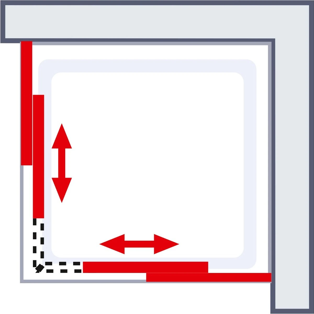 Schulte Douchecabine - Sunny Hoekinstap Met Schuifdeuren - Groot Verstelbereik 73,5 Tot Max. 88,5 Cm - Hoogte 180 Cm - Zwarte Profiel Met Helder Veiligheidsglas - Montage Op Douchebak Of Direct Op De Douchevloer 8 Schulte Douchecabine - Sunny Hoekinstap Met Schuifdeuren - Groot Verstelbereik 73,5 Tot Max. 88,5 Cm - Hoogte 180 Cm - Zwarte Profiel Met Helder Veiligheidsglas - Montage Op Douchebak Of Direct Op De Douchevloer - Afbeelding 6