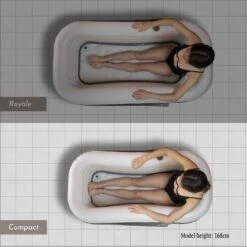 Tubble® Compact - Klein Opblaasbaar Ligbad 140 Cm Lang – Opvouwbaar Bad Voor Volwassenen Tot 170cm - IJsbad Wim Hof Methode - Zitbad - 200L -Badkamer Accessoires Winkel 1200x1200 2391