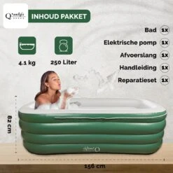 Q’ualife® Opblaasbaar Bad – Ligbad – Zitbad – Opblaasbaar Ligbad – Bad – Badkuip Volwassenen -Badkamer Accessoires Winkel 1200x1200 2414
